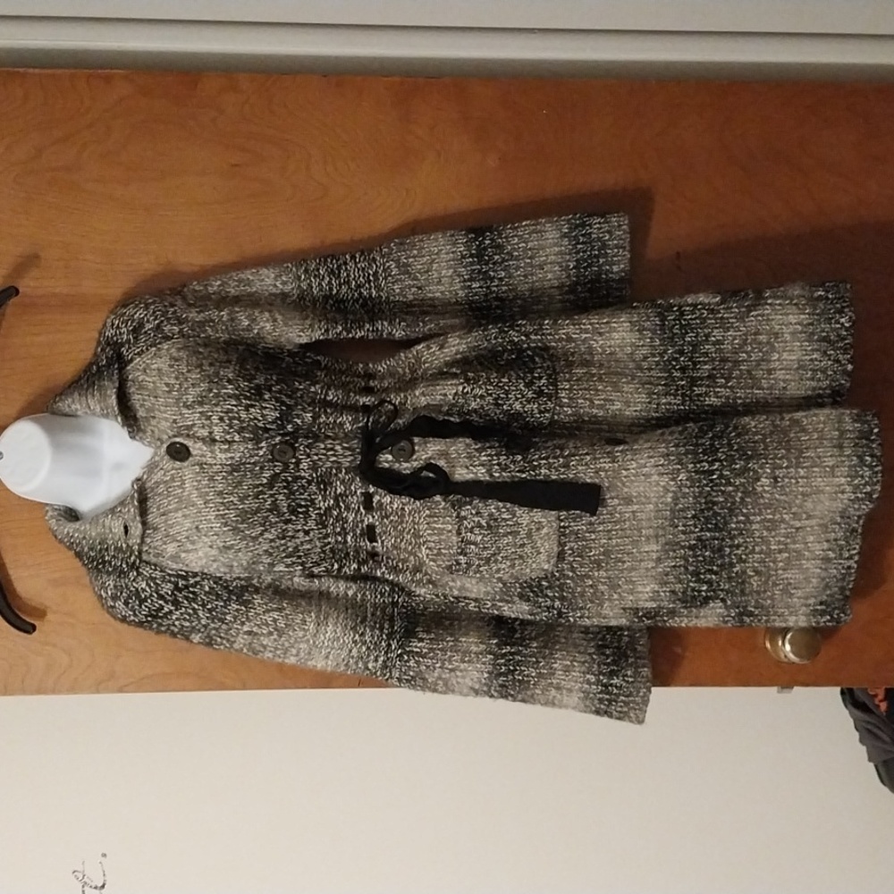 Space dyed sweater coat
